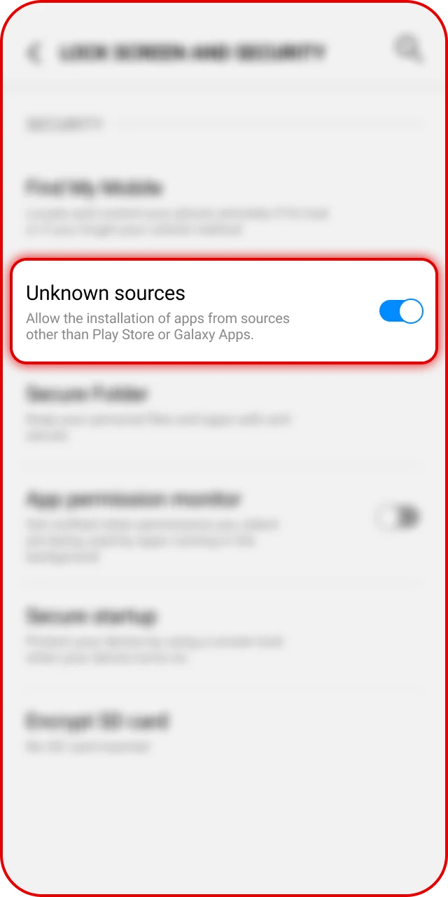 Go to the security settings to allow the 888starz App installation.