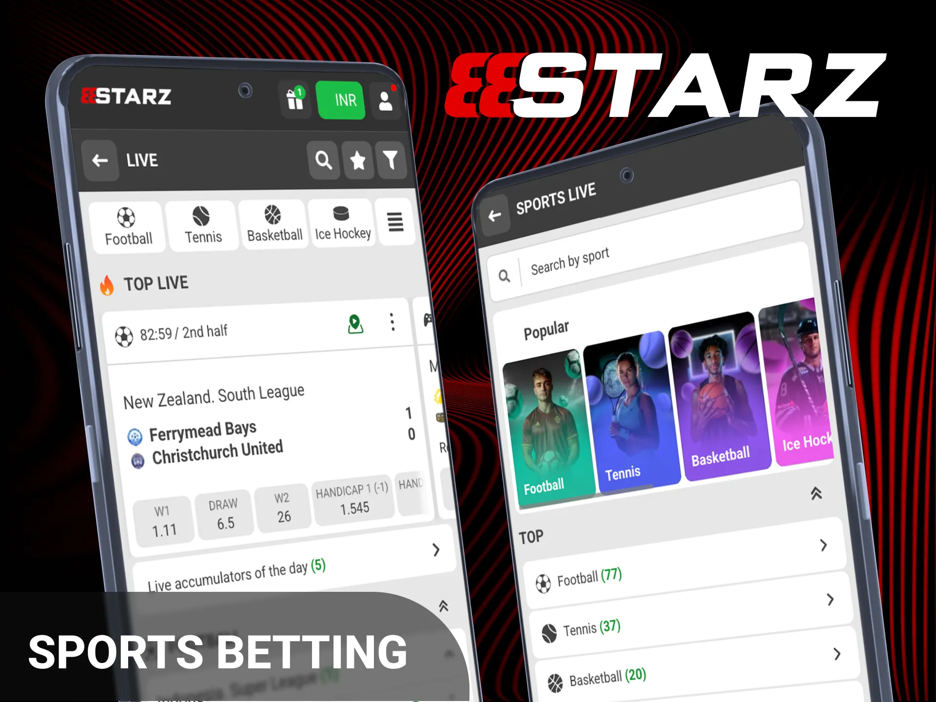 Place your winning wagers on various matches through the 888starz App.