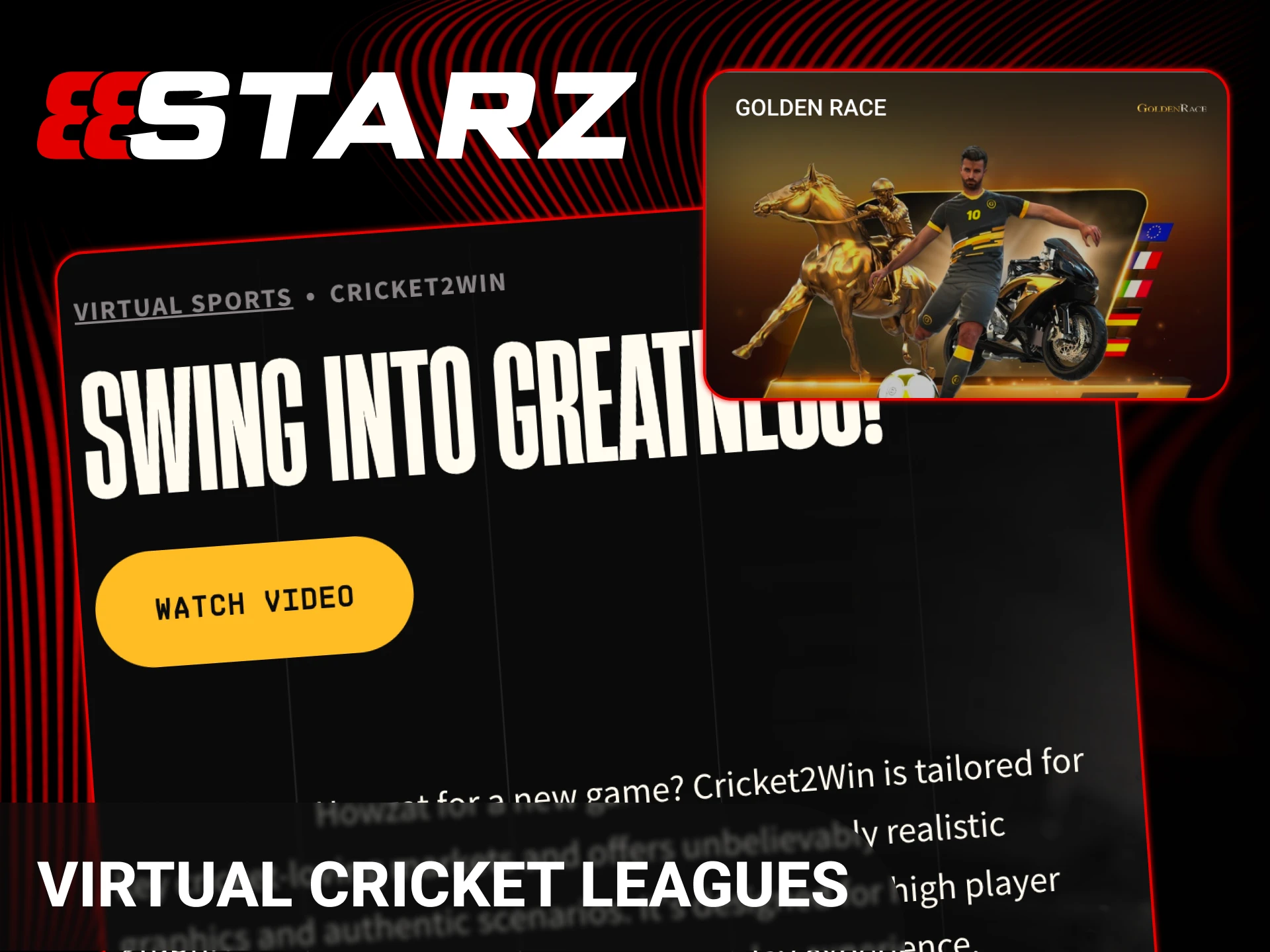 Try your luck with fast-paced 888starz Cricket virtual leagues available 24/7.